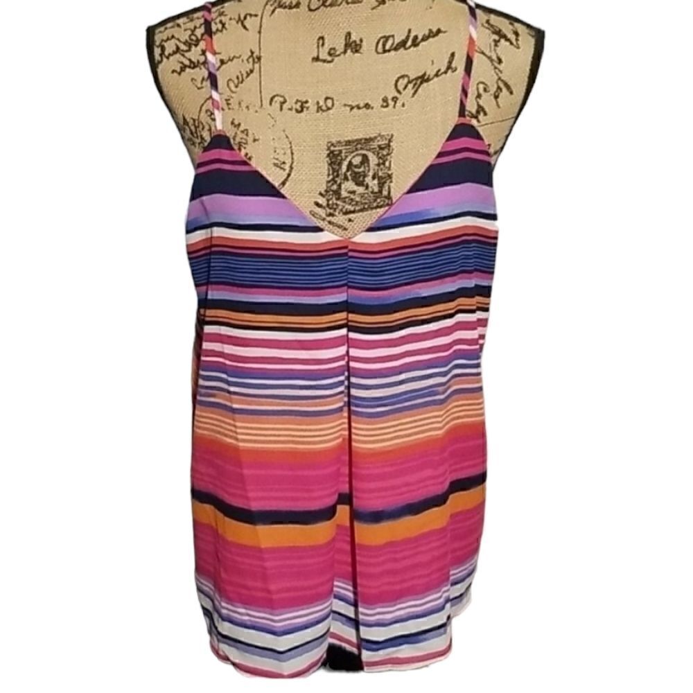 Cynthia Rowley Striped Colored Top Size L